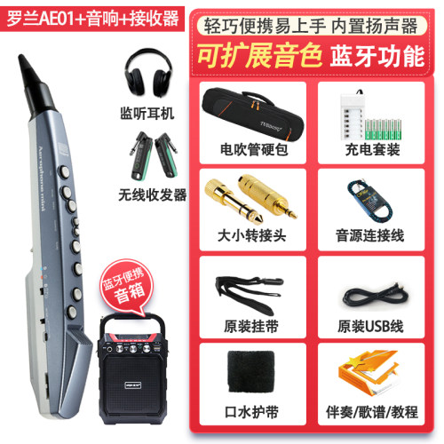 高档罗兰电吹管乐器大全AE01中老年人电子萨克斯05雅佳笛子初学葫