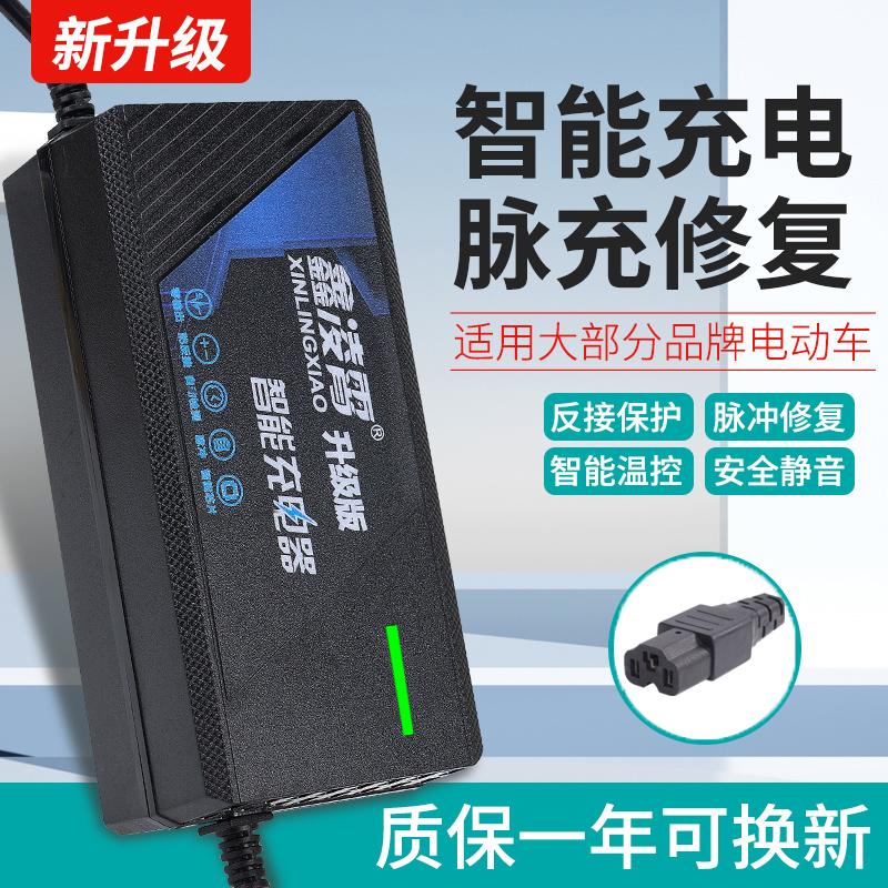 适用电动车电瓶充电器48V12AH20AH60V72伏新日爱玛雅迪电车三轮车