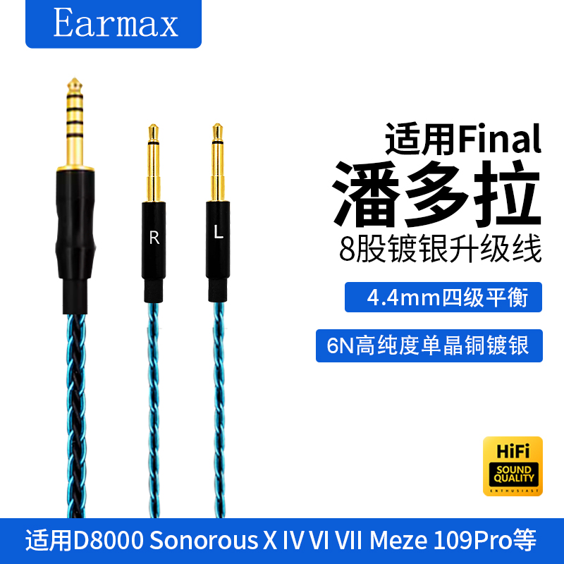 单晶铜镀银混编8股耳机线