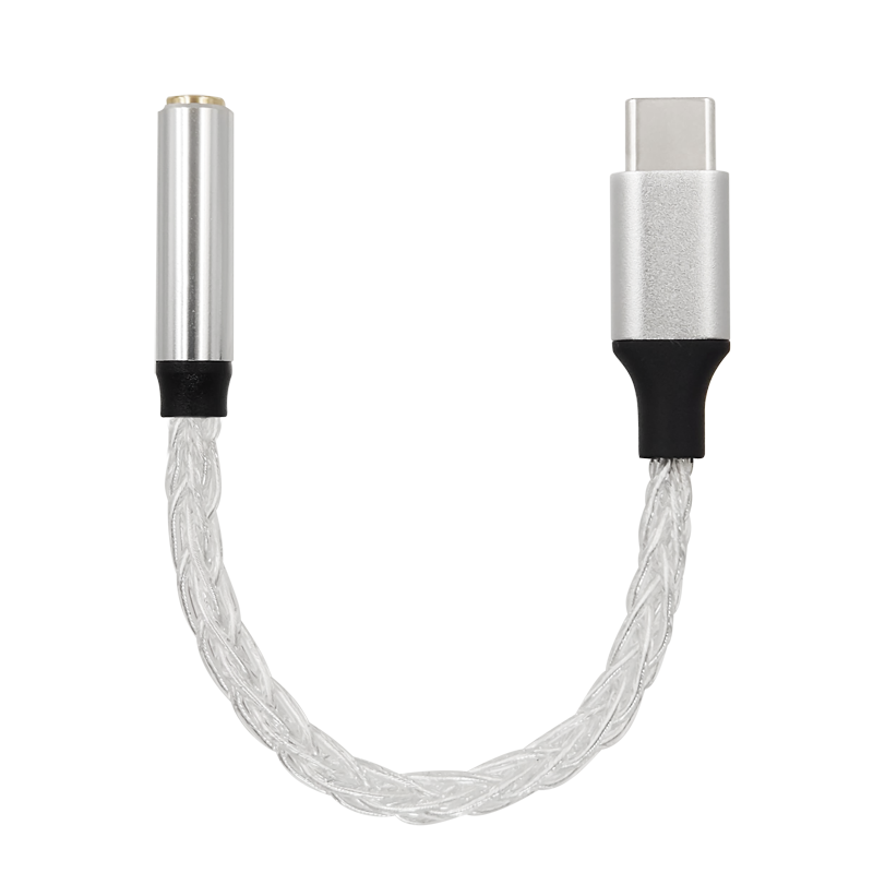 适用华为IPHONE16手机TYPE-C转3.5mm耳机转接头纯银线数字DAC音频解码CX31993 MAX97220功