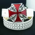 Dark gray white five-star rivet