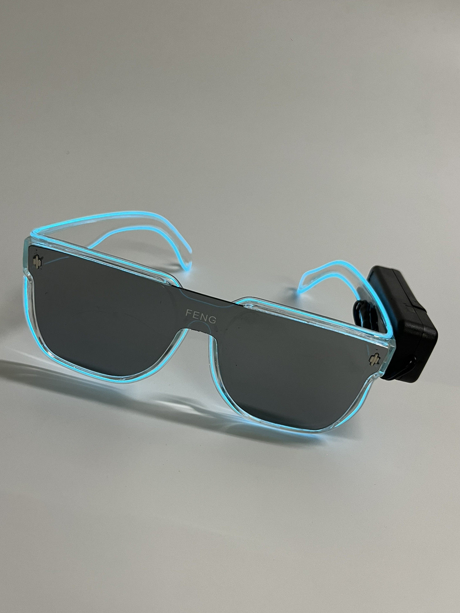 신제품 EL 발광 안경 무선 결합 조각 대형 프레임 수은 선글라스 바 디스코 생일 파티 분위기 소품