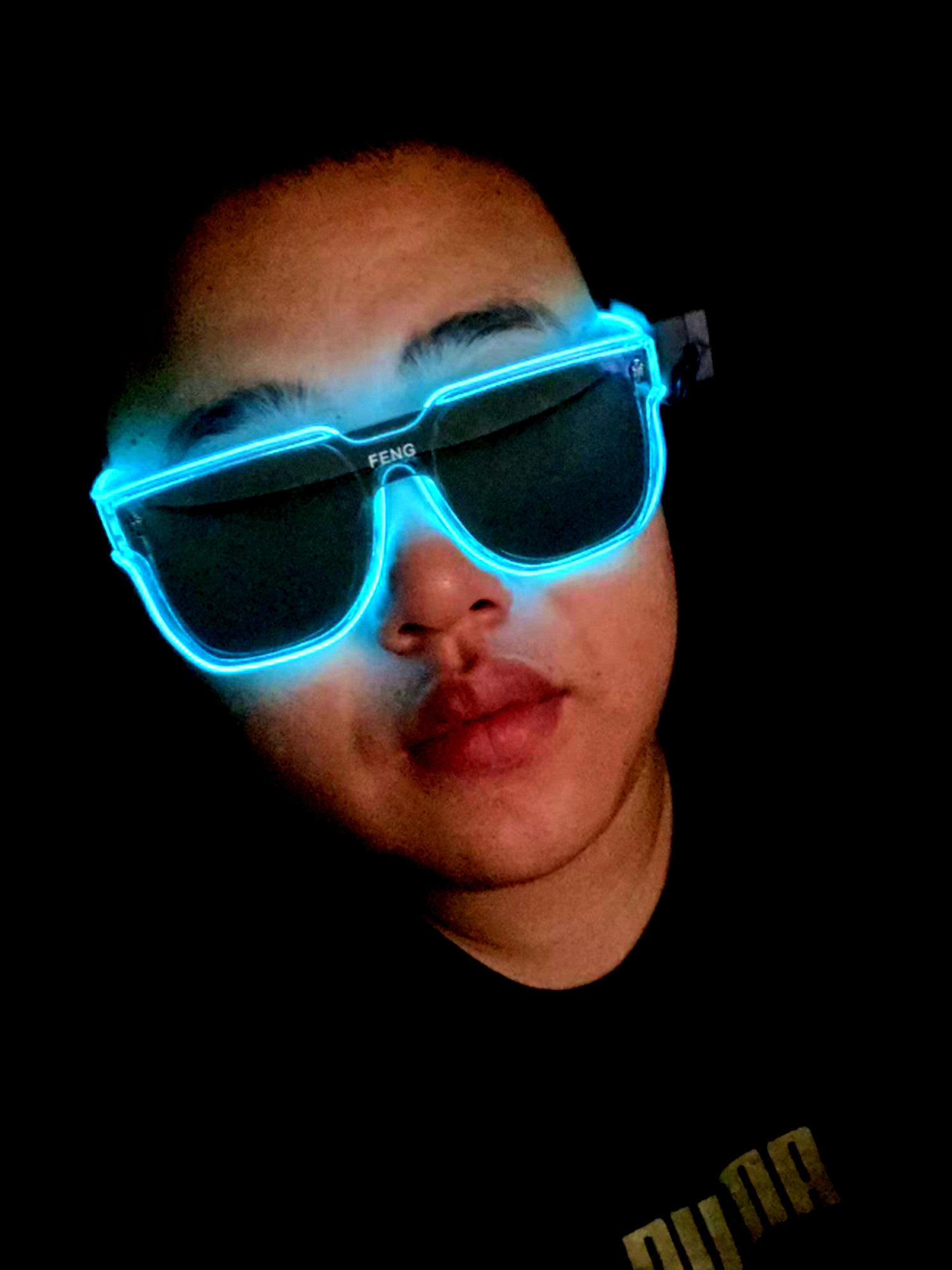 신제품 EL 발광 안경 무선 결합 조각 대형 프레임 수은 선글라스 바 디스코 생일 파티 분위기 소품
