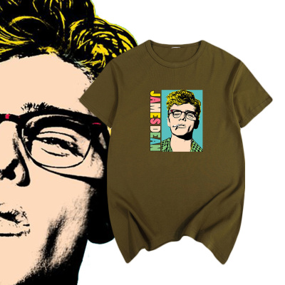 詹姆斯迪恩James dean传奇影星安迪绘画男女短袖T恤