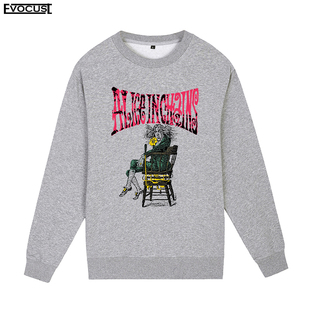 ALICE IN CHAINS爱丽丝囚徒字母摇滚乐队复古怀旧男女圆领卫衣