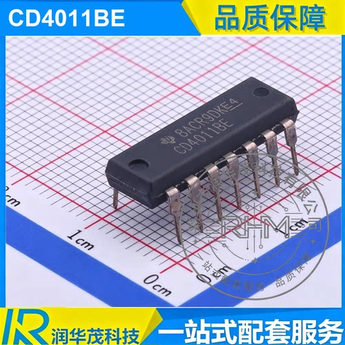 原装 CD4011BE PDIP-14 丝印 CD4011BE 4CH 3-18V 与非门 芯片 TI