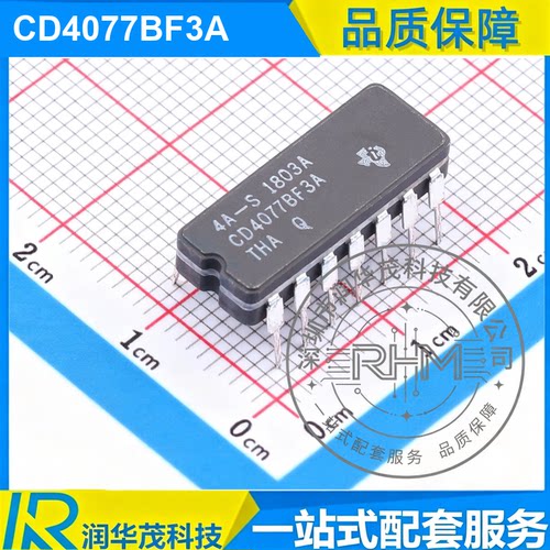 IC CD4077BF3A CDIP-14 丝印 CD4077BF3A 4CH 3-18V 同或门 IC TI