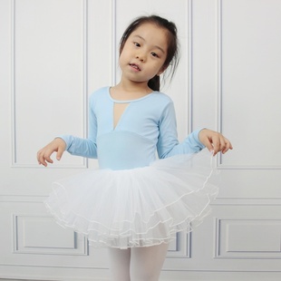 儿童舞蹈服体操服中国舞跳舞裙女童秋冬长袖 芭蕾舞形体练功服套装