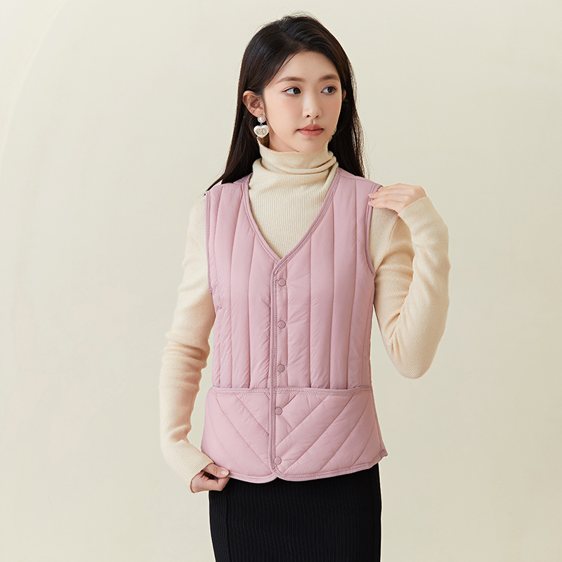 秋冬羽绒棉马甲女内胆轻薄双面