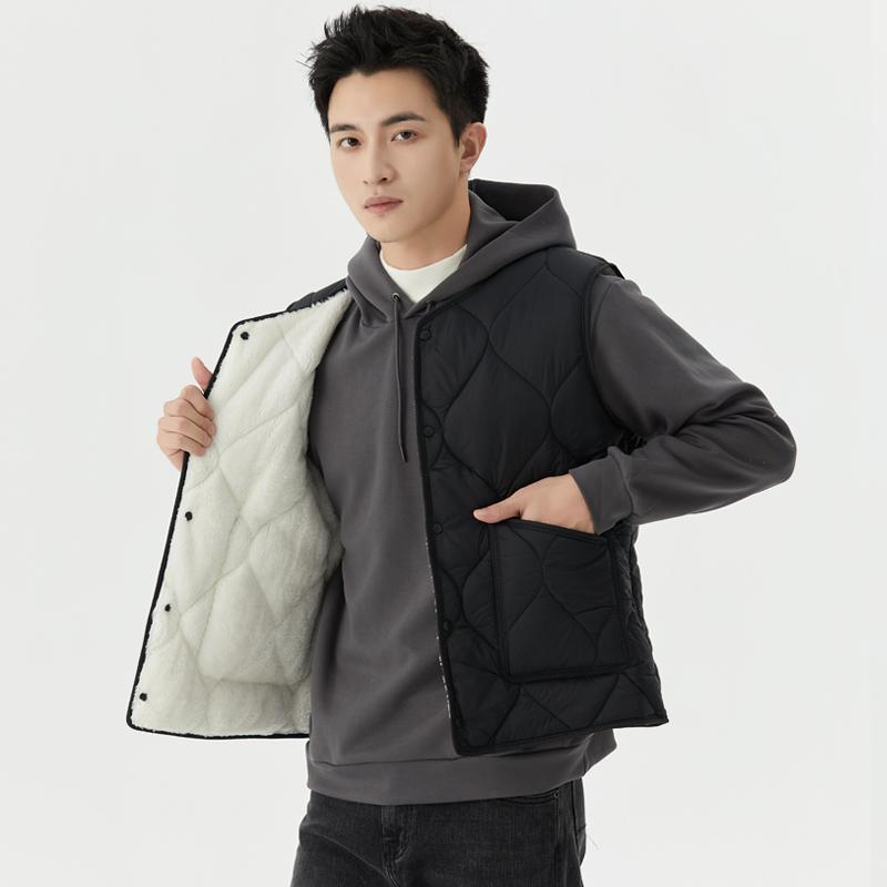 马甲男冬季加厚背心大码