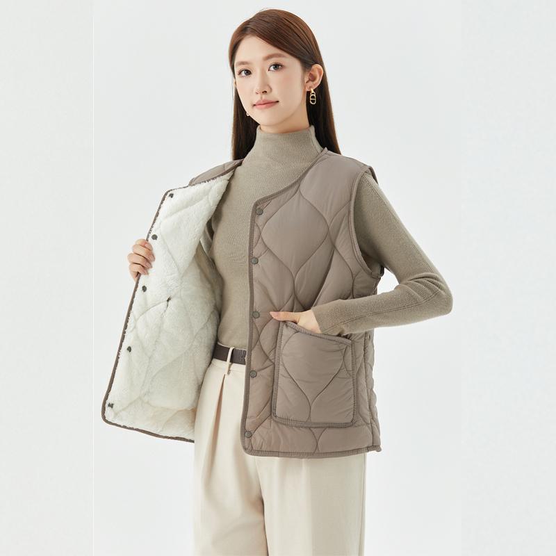 加绒加厚男女保暖棉背心马甲