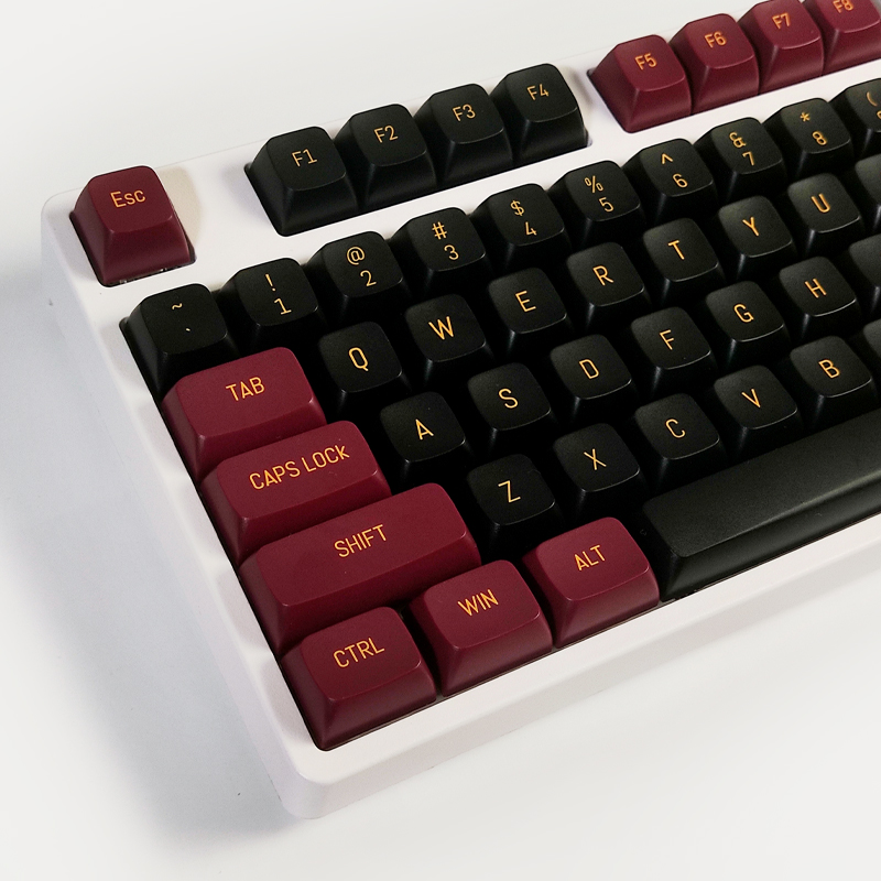 二色注塑红黑CSA高度机械键盘个性PBT双拼色大全套键帽DIY现货包-封面