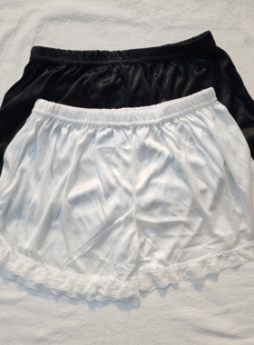 日单 蕾丝花边装饰平角裤 春夏防走光1分丈 黑色 白色