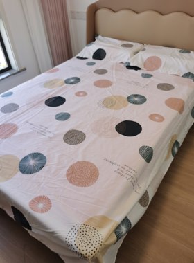 特价斜纹棉60S简约印花四件套全棉100纯棉被套床单床上用品4包邮