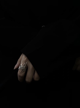 原创设计风开口纯银夸张戒指