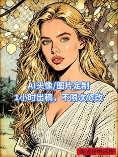 Ai头像/图片定制设计真人/宠物照片多风格写真手绘原创制作修改