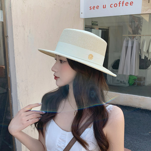 平檐帽子女夏沙滩遮阳帽女防晒