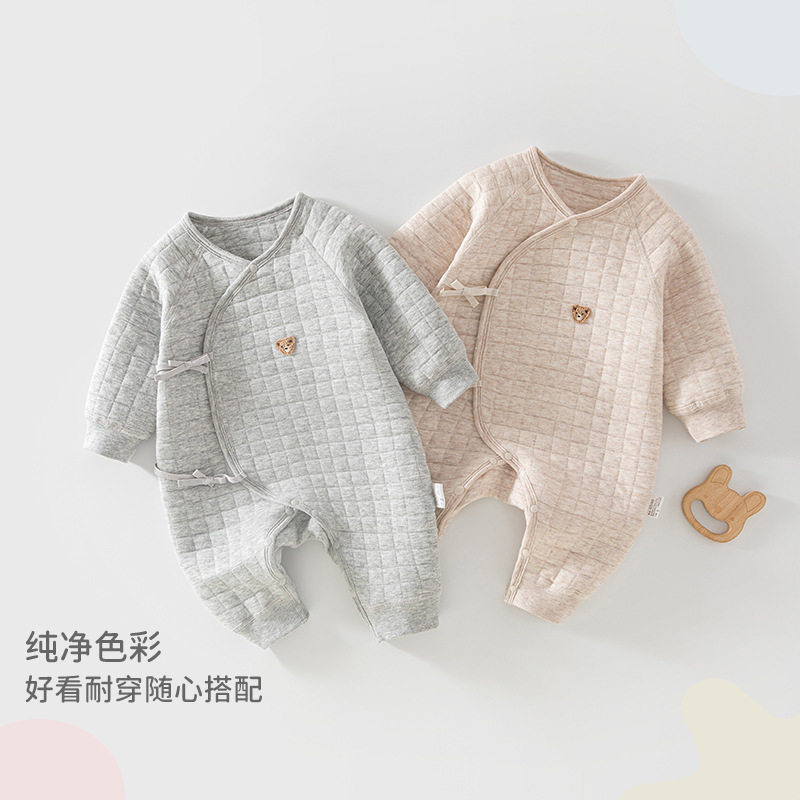 婴儿连体衣秋冬款a类男女宝宝夹