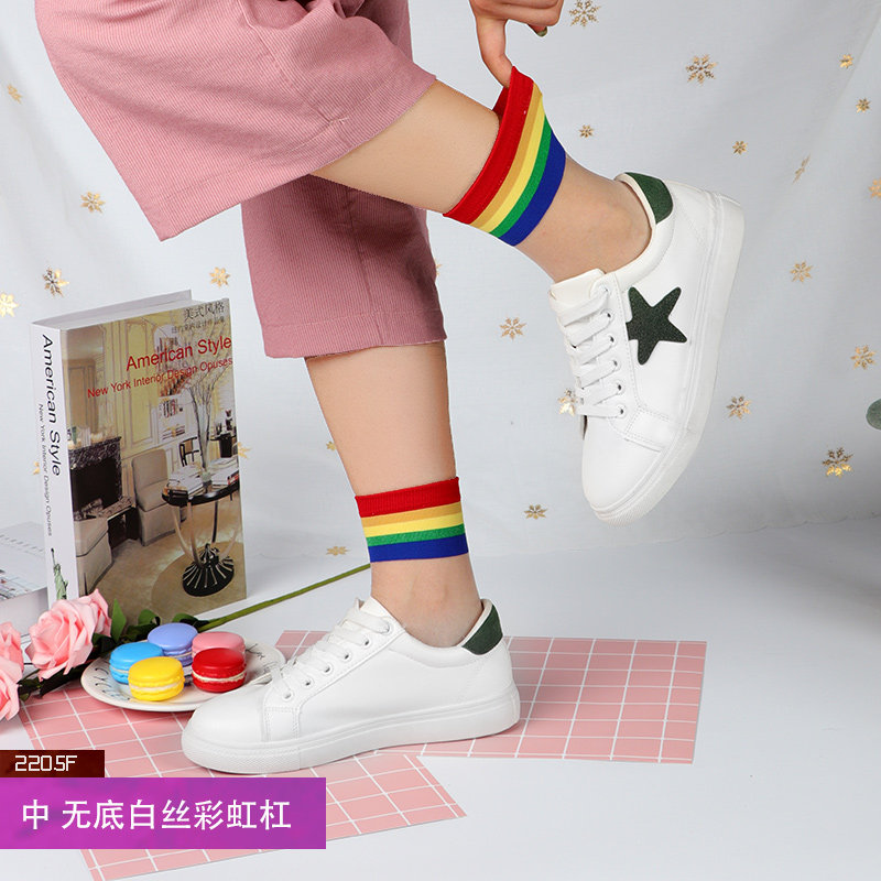 棉底蕾丝袜女水晶丝短袜 玻璃丝袜子 韩国 防勾丝 船袜丝袜 10送1