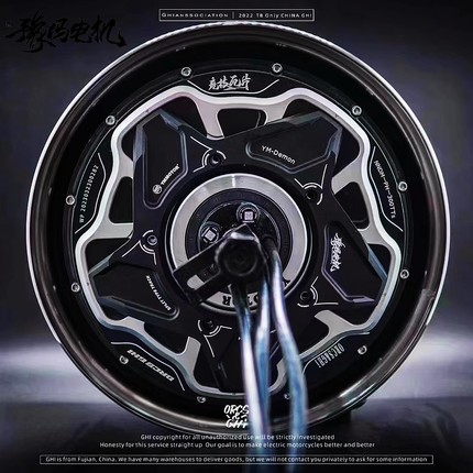 豫玛电机TTS六代小牛九号10/12寸1500W 2000W 3000WP瓦片碟刹电机