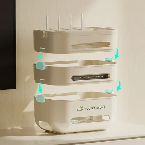 放置架收纳盒机顶盒wifi路由器网线光猫装饰盒客厅电视柜无线遮挡