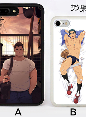 漫画二次元手机壳型男壮熊狒狒15promax78plusxr适用华为p40