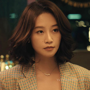 夜色正浓梁丹宁蓝盈莹同款项链复古高级感时尚小众设计珍珠锁骨链