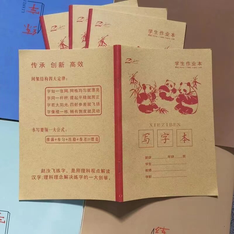 赵汝飞老师梯形格写字本练字贴 线下机构教学专用铅笔练字本