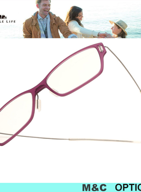 SIMPLE LIFE无螺丝设计轻盈简约女款紫色小框优雅近视眼镜框SL101