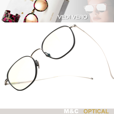 VEDI VERO时尚潮流猫眼轻盈β钛全框男女近视眼镜架VO8009 VO9003