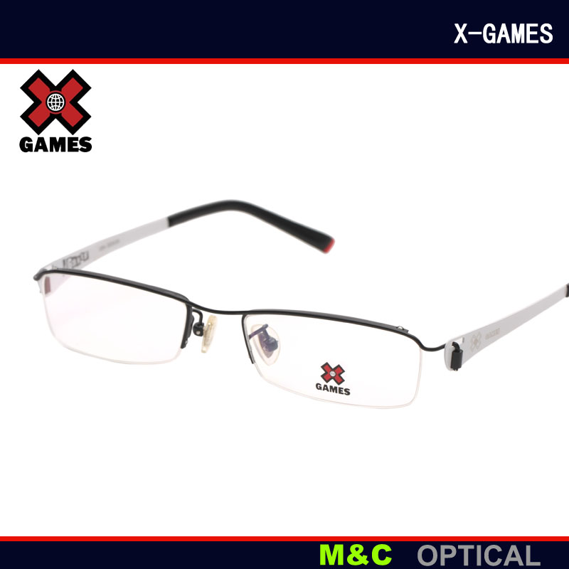X-GAMES极限运动  时尚休闲男女款半框近视眼镜架光学眼镜架