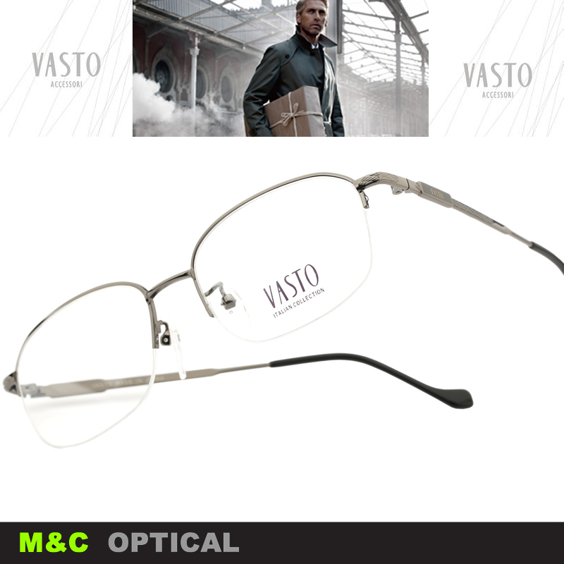 vasto华斯度 合金半框儒雅商务男士眼镜架光学近视眼镜框 V211