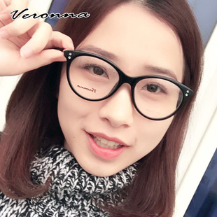 维罗纳 休闲板材潮款街拍复古全框女款近视眼镜框架11790