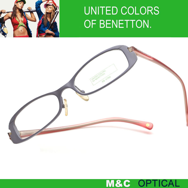 BENETTON贝纳通UCB851优雅个性女款铝镁合金椭圆全框近视眼镜架