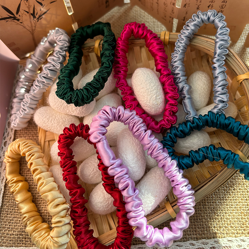 桑蚕丝护发小发圈橡皮筋耐用发饰