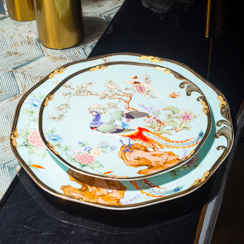 英格丽高骨瓷西餐盘饺子盘早餐盘