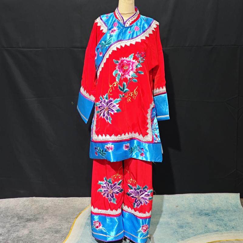 新款媒婆服装全套高贵少奶奶女士时尚圆领丑角演出服装搞笑媒婆衣