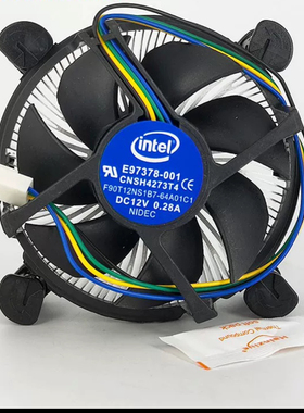 英特尔E97378-001 0.28A1155/1150/1156四针线 CPU散热器静音风扇
