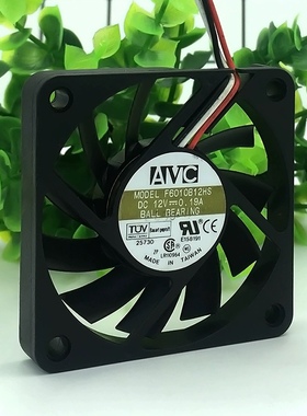 原装AVC F6010B12H 12V0.19A 6010 6cm机箱超薄CPU风扇60*60*10mm