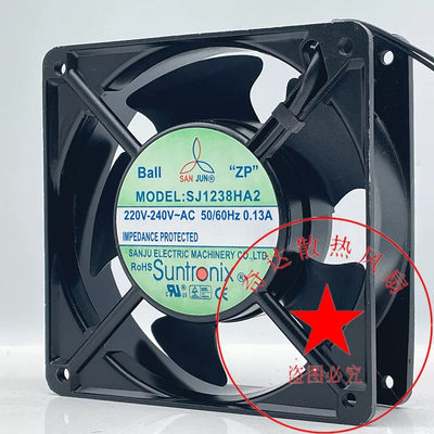 SJ1238HA2原装台湾三巨12038AC220VHA1 110V轴流散热风扇380V HA3