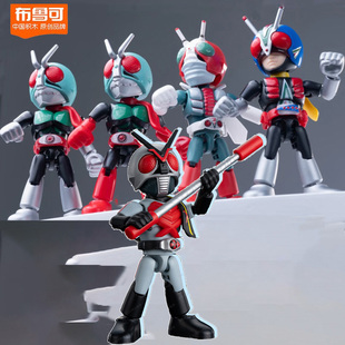 布鲁可假面骑士蒙面超人迷你手办盲盒星光版第五弹5代埃克斯新1号