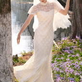 连衣裙修身 晴山圆舞曲镂空鱼尾蕾丝旗袍女夏季 2024新款 显瘦日常