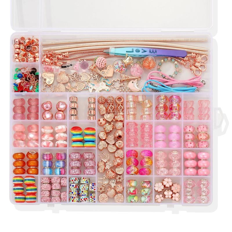 外贸手工制作diy手链项链串珠儿童穿珠子玩具首饰盒儿童女孩礼物