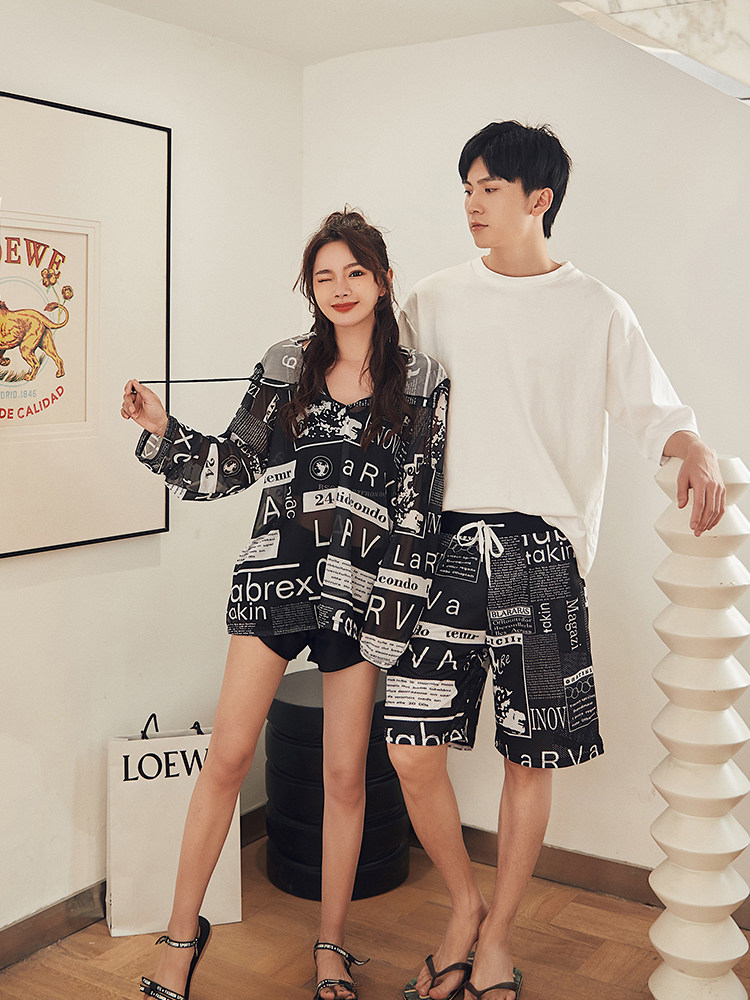 Couple swimsuit female sports two-piece sex catch hot spring male beach pants underwater seaside honeymoon 2021 new suit