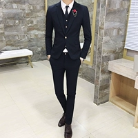 Thợ làm tóc Cửa hàng cắt tóc Hair Stylist Bar KTV Workwear Men Suit Suit Vest Vest Quần âu Đặt Tide - Suit phù hợp bộ vest nam