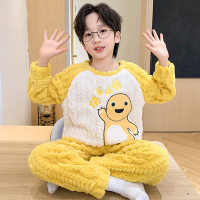 加厚保暖法兰绒可外穿卡通冬季