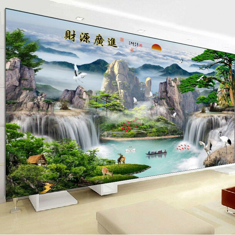 5D鑽石畫滿鑽客廳貼鑽十字繡2021新款生意興隆流水生財風景山水畫在類目 居家布藝, 十字繡及工具配件, 十字繡套件中 - 來自Buy2taobao.com提供專業的淘寶代購服務