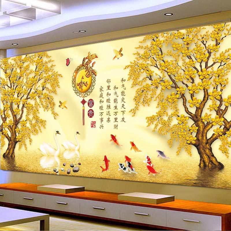 2020新款5D钻石画满钻客厅点贴钻十字绣九鱼图现代简约家和万事兴|msdalam kategori rumah Fabrik, Cross Alat Jahit dan Aksesori, Cross Stitch Kit - dari Buy2taobao.com untuk memberikan perkhidmatan ejen Taobao profesional membeli