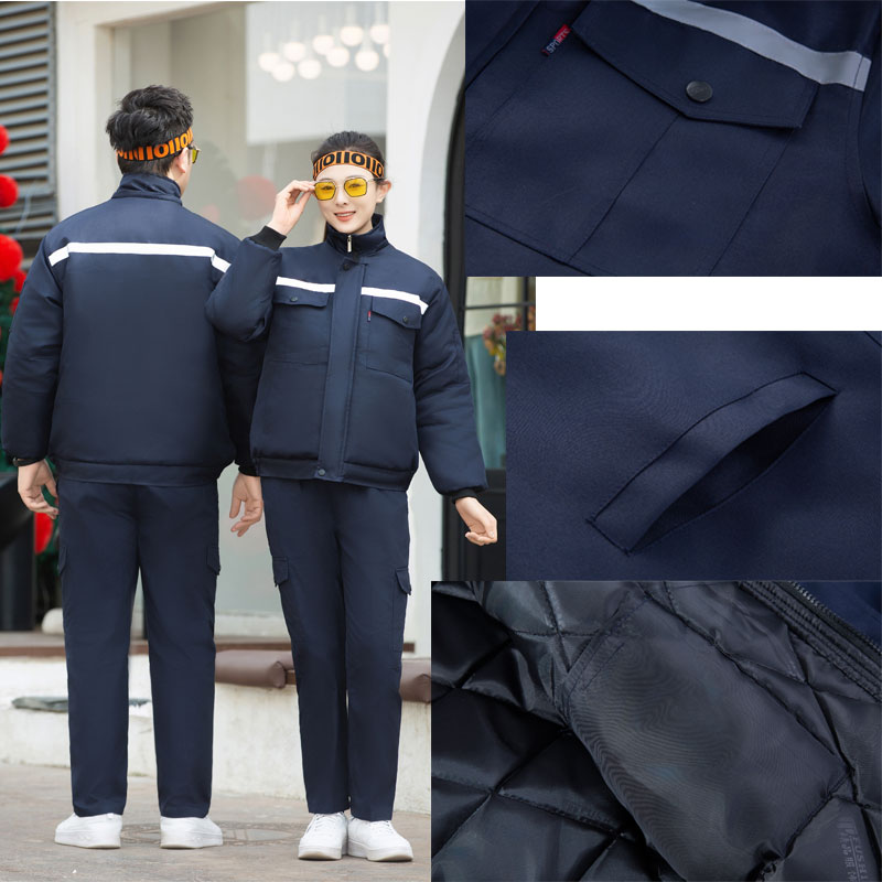 冬季反光条棉袄加厚可拆卸劳保服