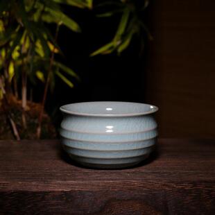 宝丰清凉寺汝瓷玛瑙釉手工旋纹杯茶杯功夫茶具主人杯单杯